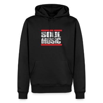 Soul Music Vintage Music Lover Black Music Küns - Men’s Premium Organic Hoodie - black - Front - Nico (187cm)