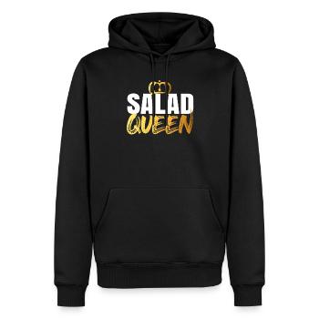 Salade Queen - Sweat à capuche Premium bio Homme - noir - Devant - Nico (187cm)