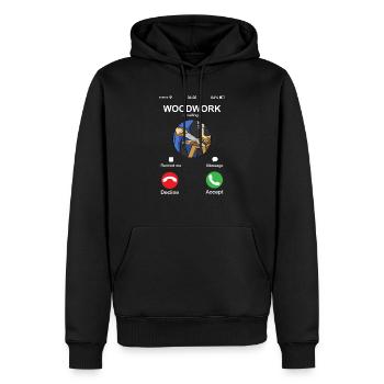 Lustige Holzarbeiten rufen Holzarbeiter Tischlerei - Männer Premium Bio Hoodie - Schwarz - Vorne - Nico (187cm)