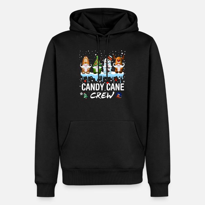 Candy Cane Crew - Männer Premium Bio Hoodie - Schwarz