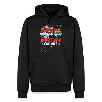 Mes Gnomies de Noël - Sweat à capuche Premium bio Homme - noir - Devant - Nico (187cm)