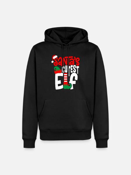 Santa s Cutest Elf - Men’s Premium Organic Hoodie - black