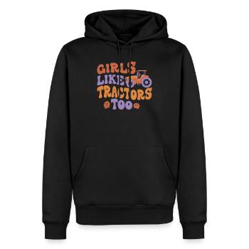 Farming Farmer Girl Tractor - Männer Premium Bio Hoodie - Schwarz - Vorne - Nico (187cm)