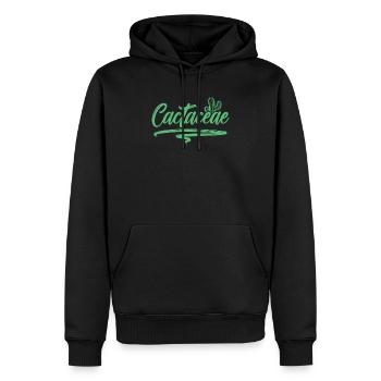 Jardin de cactus - Sweat à capuche Premium bio Homme - noir - Devant - Nico (187cm)