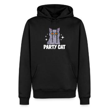 Party Cat Lover - Cat Owner Cat Lover - Party Cat - Men’s Premium Organic Hoodie - black - Front - Nico (187cm)