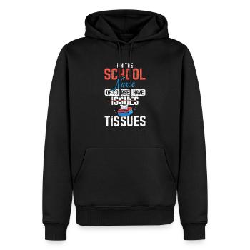 Funny School Nurse Quote for Women I Have Tissues - Männer Premium Bio Hoodie - Schwarz - Vorne - Nico (187cm)