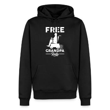 Drôle de lésion de la moelle épinière Coupe transversale du fauteuil roulant - Sweat à capuche Premium bio Homme - noir - Devant - Nico (187cm)