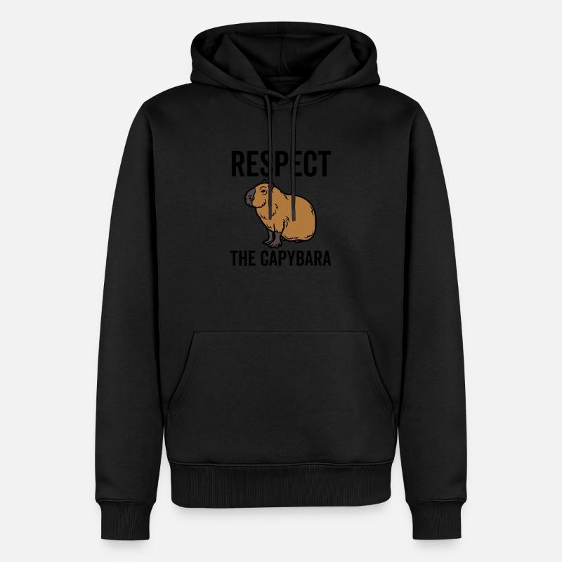 Respectez le Capybara - Sweat à capuche Premium bio Homme - noir