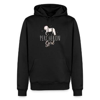 Percheron Horse Girl Horses Lover Horse Riding Hor - Männer Premium Bio Hoodie - Schwarz - Vorne - Nico (187cm)
