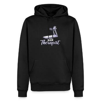 Funny Home Workout Saying Running Fitness Gym Trea - Männer Premium Bio Hoodie - Schwarz - Vorne - Nico (187cm)