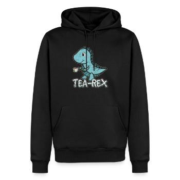 Tea Rex Dinosaur Lover Cartoon Lover Funny Cute Di - Männer Premium Bio Hoodie - Schwarz - Vorne - Nico (187cm)