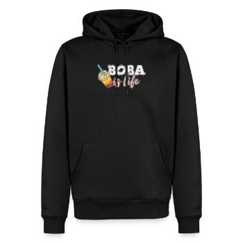 Boba Tea Kawaii Bubble Tea Drinker Tapioca Milk Bo - Men’s Premium Organic Hoodie - black - Front - Nico (187cm)