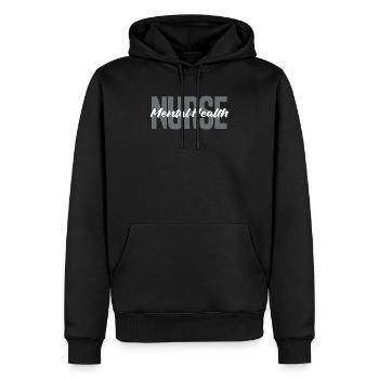 Infirmier - Sweat à capuche Premium bio Homme - noir - Devant - Nico (187cm)