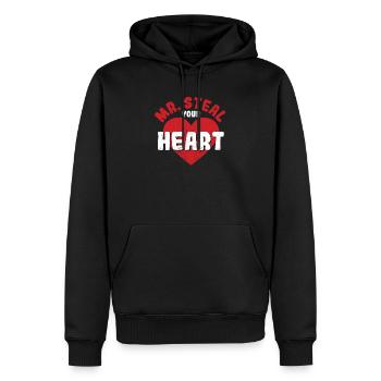 Mr. Steal Your Heart Couples de la Saint-Valentin Tout-petit - Sweat à capuche Premium bio Homme - noir - Devant - Nico (187cm)