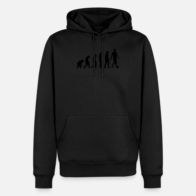 Soccer Evolution - Männer Premium Bio Hoodie - Schwarz