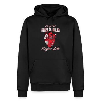 Herztransplantation OP Krankenhaus Reha Geschenk - Männer Premium Bio Hoodie - Schwarz - Vorne - Nico (187cm)