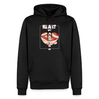 Herztransplantation OP Krankenhaus Reha Geschenk - Männer Premium Bio Hoodie - Schwarz - Vorne - Nico (187cm)