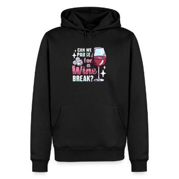 Bunco Wine Break Design for Bunco Babe and Wine Tri - Men’s Premium Organic Hoodie - black - Front - Nico (187cm)