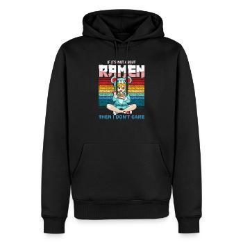 Lustige Kawaii Stil Ramen Lover Mädchen - Männer Premium Bio Hoodie - Schwarz - Vorne - Nico (187cm)