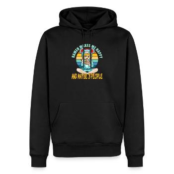 Cute Japan Kawaii Anime Funny Ramen Makes Me Happy - Men’s Premium Organic Hoodie - black - Front - Nico (187cm)