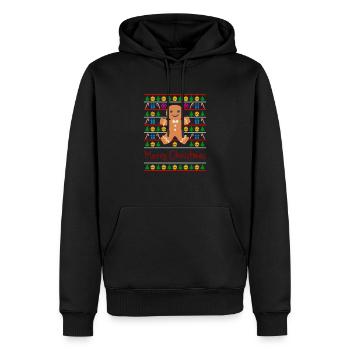 Ugly Xmas Sweater Merry Christmas Santa Witzig - Männer Premium Bio Hoodie - Schwarz - Vorne - Nico (187cm)