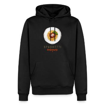 Spaghetti Bolognese Pasta Nudel Gourmet Koch - Männer Premium Bio Hoodie - Schwarz - Vorne - Nico (187cm)