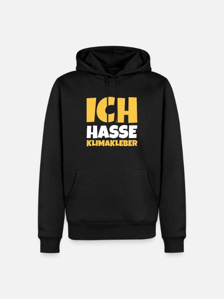 Straße ankleben Protest - Männer Premium Bio Hoodie - Schwarz