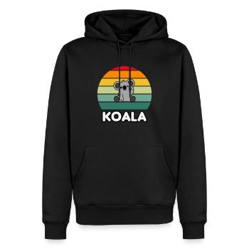 koala vintage retro - Men’s Premium Organic Hoodie - black - Front - Nico (187cm)