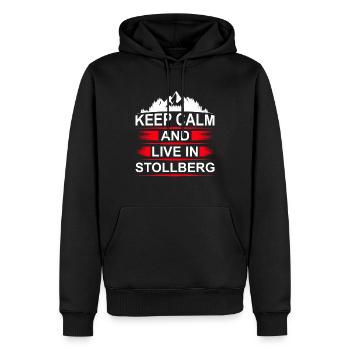 Erzgebirge Stollberg - Männer Premium Bio Hoodie - Schwarz - Vorne - Nico (187cm)