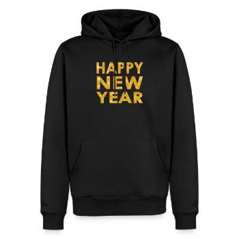 Célébration du compte à rebours du Nouvel An - Sweat à capuche Premium bio Homme - noir - Devant - Nico (187cm)