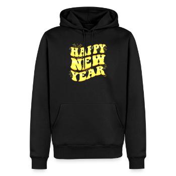 Fête du Nouvel An 2023 - Compte à rebours pour le Nouvel An - Sweat à capuche Premium bio Homme - noir - Devant - Nico (187cm)