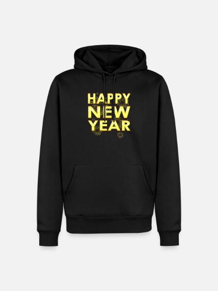 Silvester-Countdown-Feier - Männer Premium Bio Hoodie - Schwarz