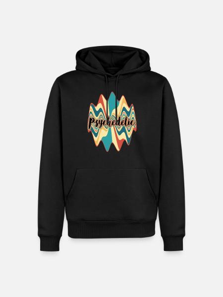 Psychedelic - Men’s Premium Organic Hoodie - black