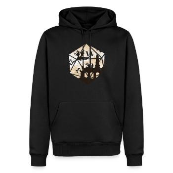 RPG RPG jeux de rôle sur table rôle de joueur de dés - Sweat à capuche Premium bio Homme - noir - Devant - Nico (187cm)