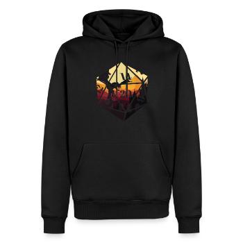 RPG rpg tabletop gamer roleplaying games dragon - Men’s Premium Organic Hoodie - black - Front - Nico (187cm)