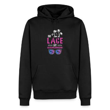 L’emplacement est ivre Mallorca Party - Sweat à capuche Premium bio Homme - noir - Devant - Nico (187cm)
