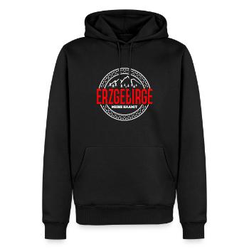 Erzgebirge Heimatliebe - Männer Premium Bio Hoodie - Schwarz - Vorne - Nico (187cm)