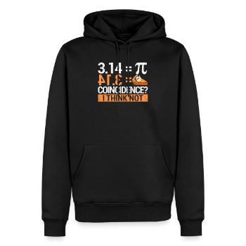 Pi Jour 3.14 = Coïncidence du gâteau Je ne pense pas math - Sweat à capuche Premium bio Homme - noir - Devant - Nico (187cm)