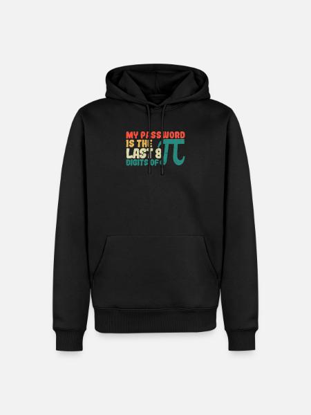 Mon mot de passe correspond aux 8 derniers chiffres de Pi - Sweat à capuche Premium bio Homme - noir
