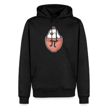Chicken Pot Pi Day Funny Math Teacher Math - Men’s Premium Organic Hoodie - black - Front - Nico (187cm)
