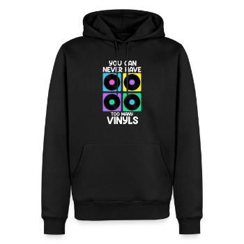 Vous ne pouvez jamais avoir assez de disque vinyle - Sweat à capuche Premium bio Homme - noir - Devant - Nico (187cm)