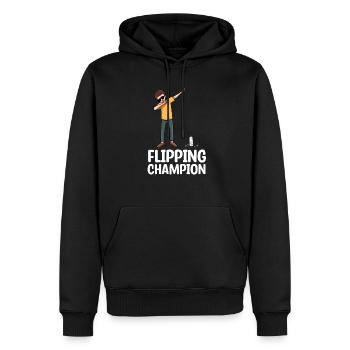 Water Bottle Flipping Flaschendrehen - Männer Premium Bio Hoodie - Schwarz - Vorne - Nico (187cm)