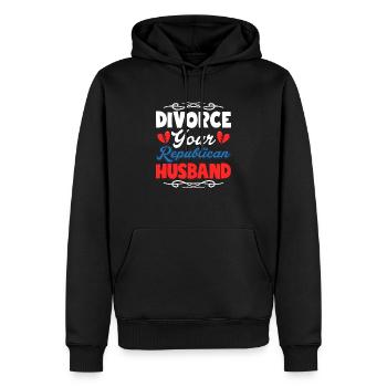 Divorce Your Republican Husband Divorcee Ex-Wife M - Männer Premium Bio Hoodie - Schwarz - Vorne - Nico (187cm)