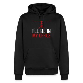 Cadeau de pilote d’hélicoptère - Sweat à capuche Premium bio Homme - noir - Devant - Nico (187cm)