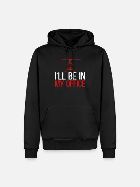 Helicopter Pilot Gift - Men’s Premium Organic Hoodie - black