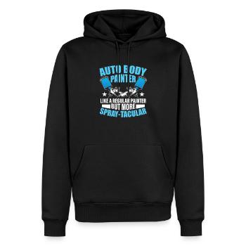 Peintre de carrosserie automobile comme un peintre ordinaire mais plus - Sweat à capuche Premium bio Homme - noir - Devant - Nico (187cm)