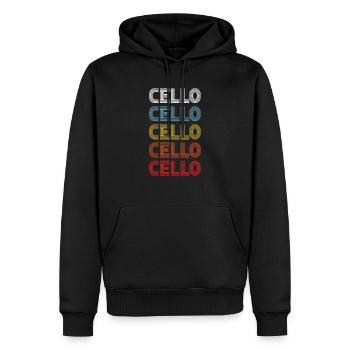 Violoncelle Drôle Cadeau Alto - Sweat à capuche Premium bio Homme - noir - Devant - Nico (187cm)