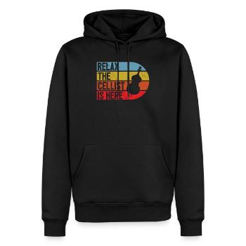 Violoncelle Drôle Cadeau Alto - Sweat à capuche Premium bio Homme - noir - Devant - Nico (187cm)