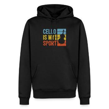 Violoncelle Drôle Cadeau Alto - Sweat à capuche Premium bio Homme - noir - Devant - Nico (187cm)