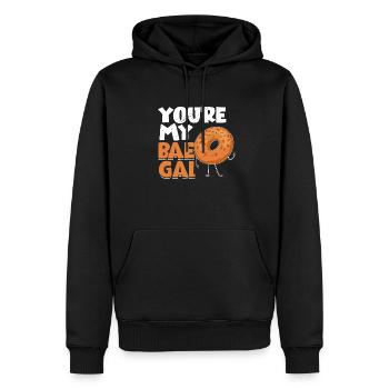 Bagel Gift Funny - Men’s Premium Organic Hoodie - black - Front - Nico (187cm)